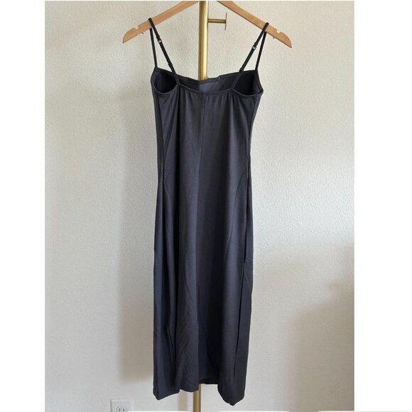 Skims Smooth Layers Midi Dress in Graphite, Size Medium - Picture 8 of 8